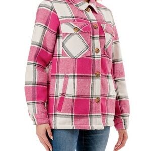 Plaid Pink Women's Shacket